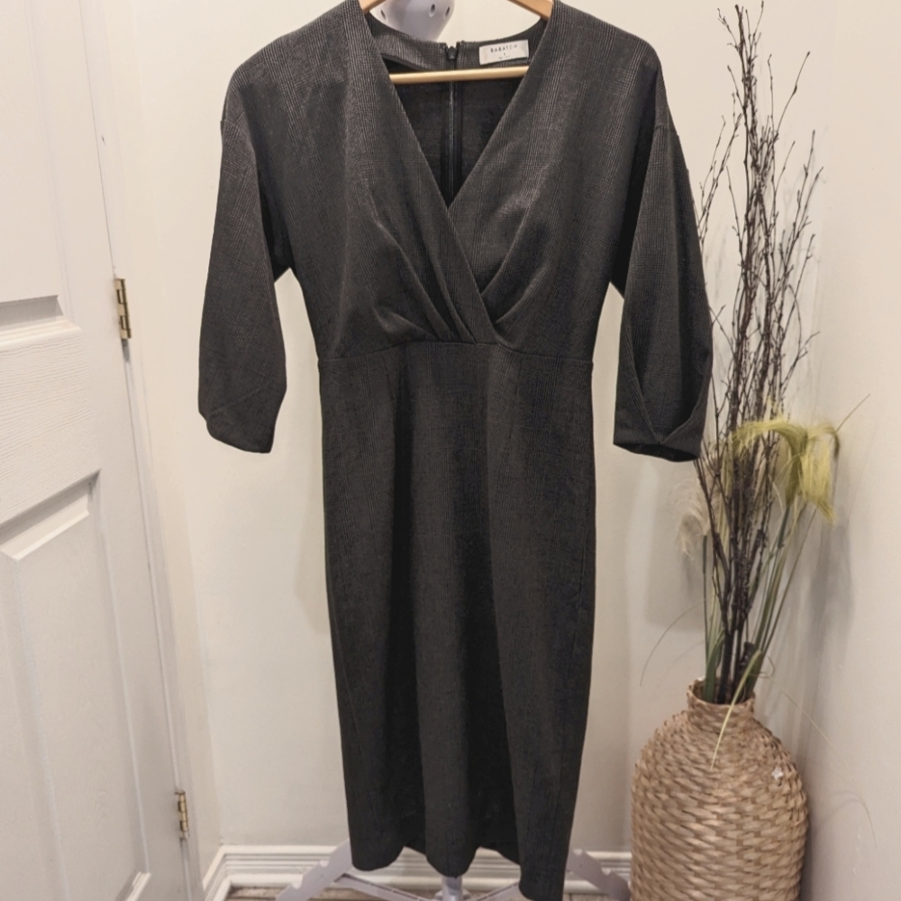 Babaton Grey Plaid Dress Size 2